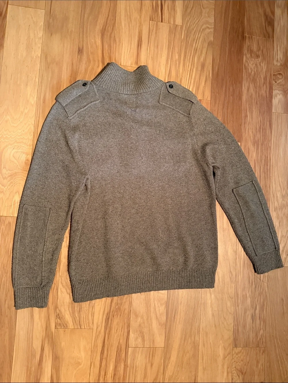 GAP Men's Olive Green Half-Zip Button Sweater